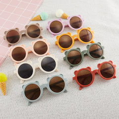 Girls Bear Shape UV Protection Sunglasses for Outdoor Activities
