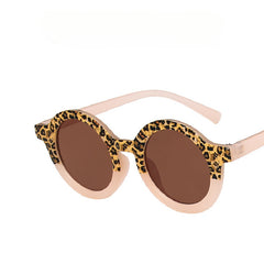 Round Frame Block Sunglasses UV Protection Decorative Accessories