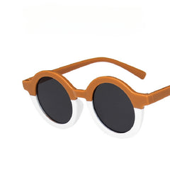 Round Frame Block Sunglasses UV Protection Decorative Accessories