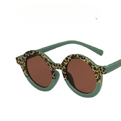 Round Frame Block Sunglasses UV Protection Decorative Accessories