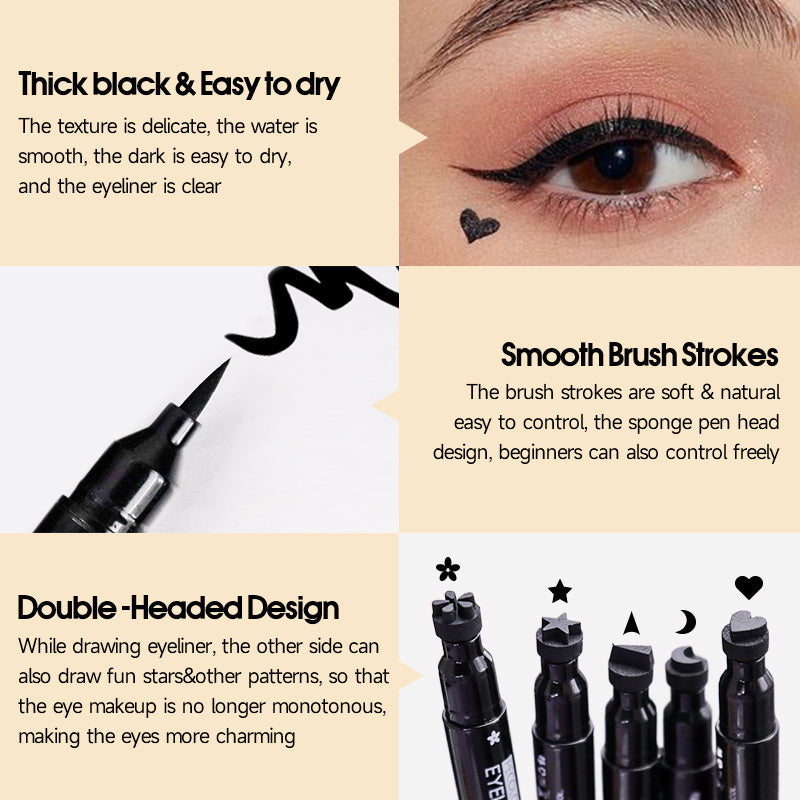 Double Head Liquid Eyeliner Pen Waterproof Eye Liner Pencil Makeup Tool