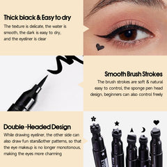 Double Head Liquid Eyeliner Pen Waterproof Eye Liner Pencil Makeup Tool