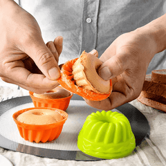 12pcs Silicone Muffin Cups for Home Baking Non Stick Reusable