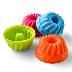 12pcs Silicone Muffin Cups for Home Baking Non Stick Reusable