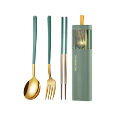 304 Stainless Steel Chopsticks Spoon & Fork Set for Mom