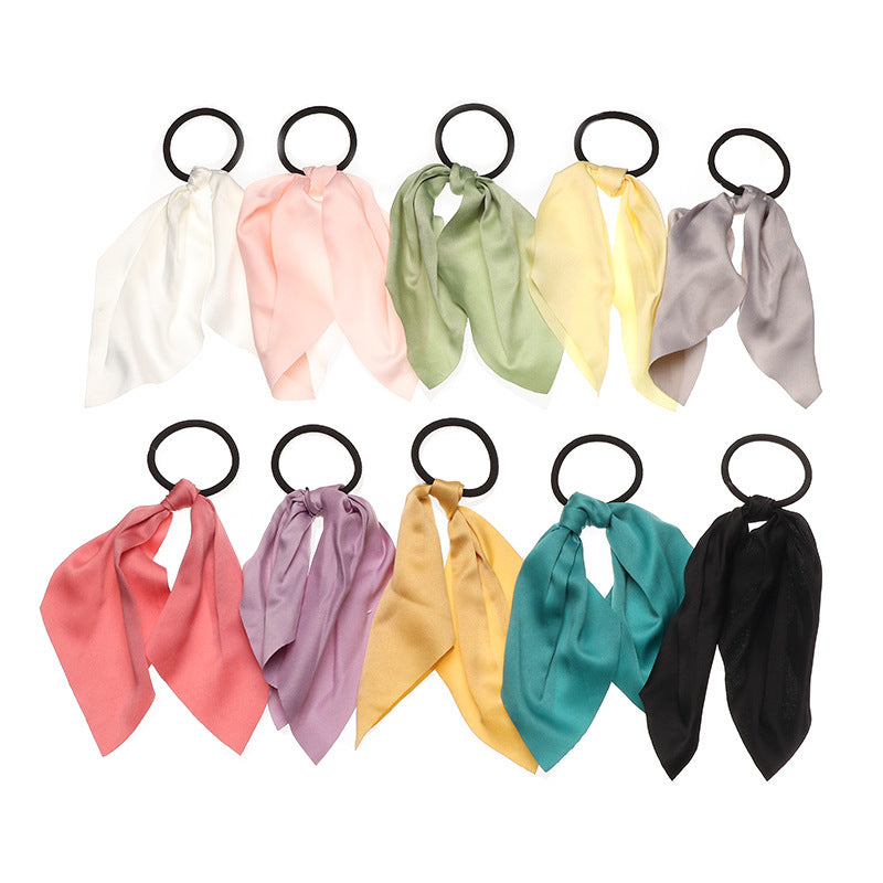 10pcs Girl Summer Plain Bow Hair Tile College Style Hair Bows