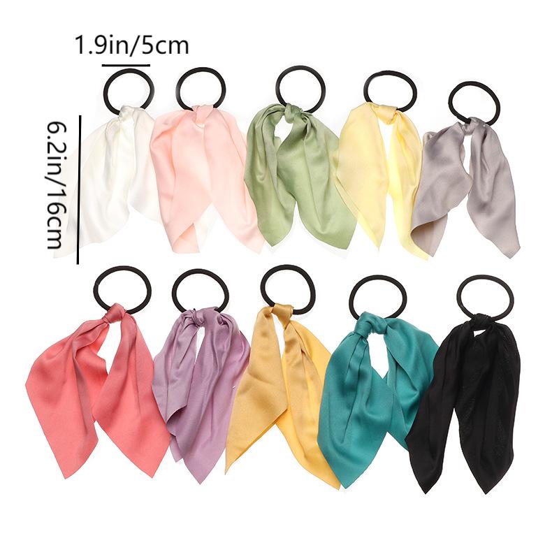 10pcs Girl Summer Plain Bow Hair Tile College Style Hair Bows