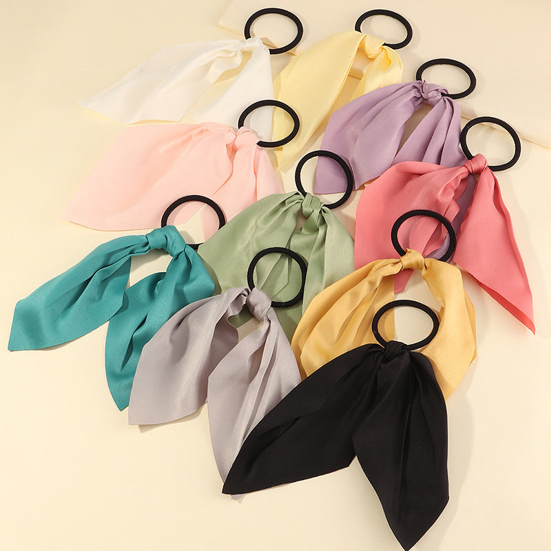 10pcs Girl Summer Plain Bow Hair Tile College Style Hair Bows