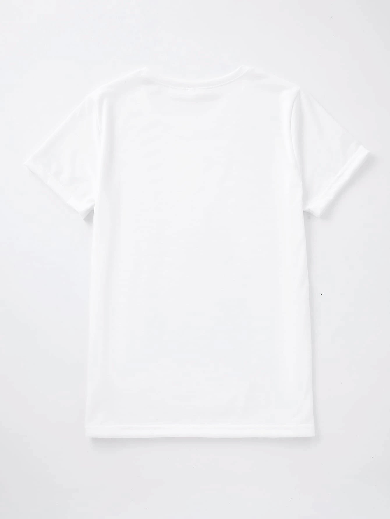 Butterfly & Heart Graphic T-shirts Crew Neck Short Sleeve Tee