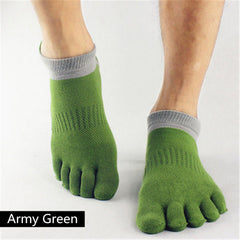 Breathable Compression Sports Socks for Running Basketball Soccer 5 Finger