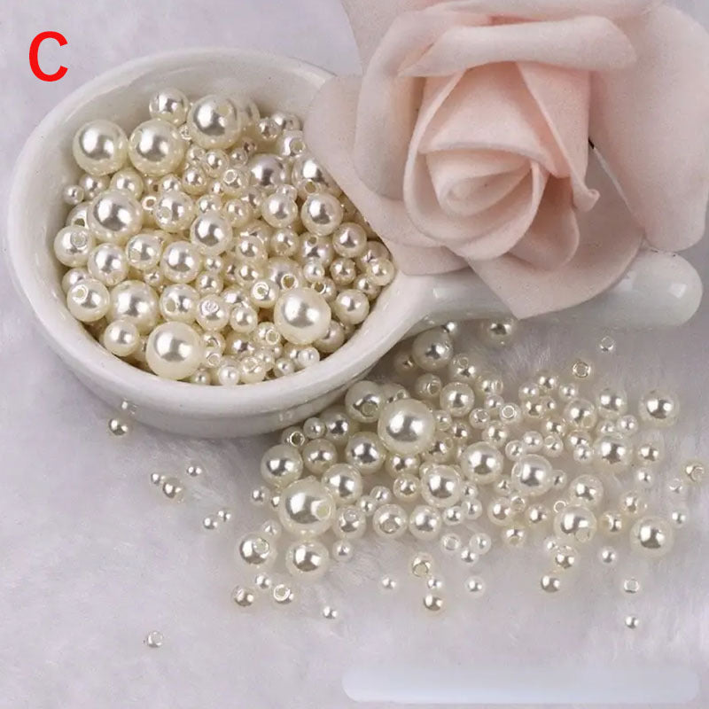 150Pcs Mix Size 3 8mm Colorful Plastic Pearls Round Acrylic Pearl DIY