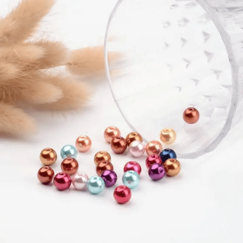 150Pcs Mix Size 3 8mm Colorful Plastic Pearls Round Acrylic Pearl DIY