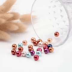 150Pcs Mix Size 3 8mm Colorful Plastic Pearls Round Acrylic Pearl DIY