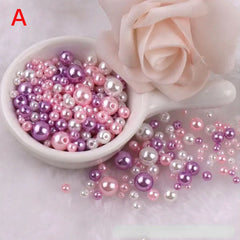 150Pcs Mix Size 3 8mm Colorful Plastic Pearls Round Acrylic Pearl DIY