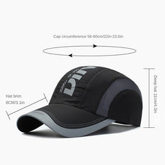 Quick Dry Peaked Cap Men Women Youth Outdoor Sports Sun Hat
