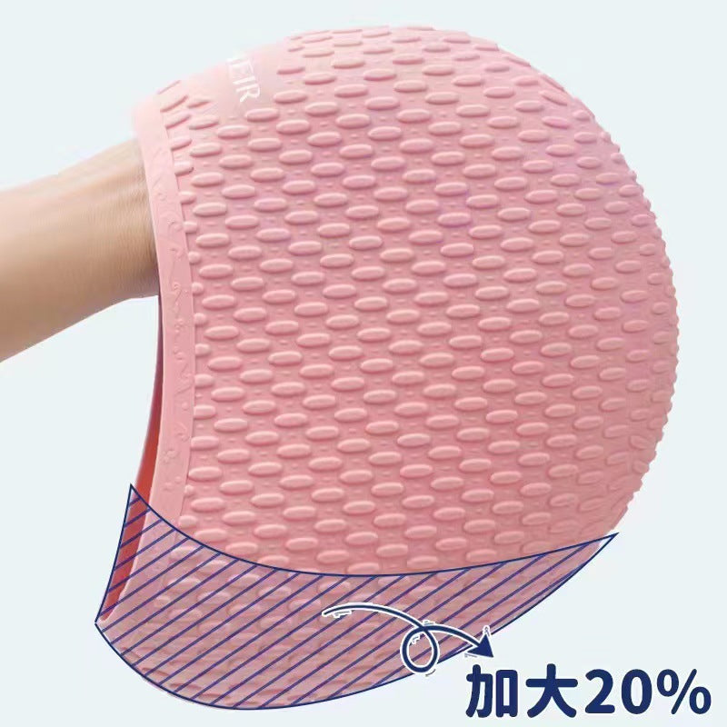 Waterproof Elastic Swimming Hat for Men & Women - Beach Pool & Sea