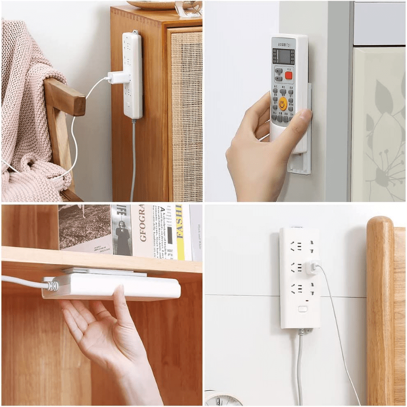 Non-marking Plug Holder Wall Outlet Storage Rack Self Adhesive Router Holder