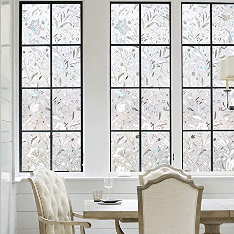 Stained Glass Window Privacy Film - Non Adhesive Decorative Film