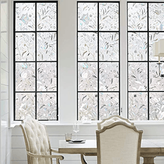 Stained Glass Window Privacy Film - Non Adhesive Decorative Film