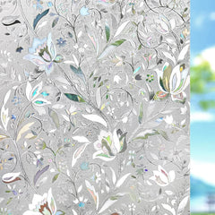 Stained Glass Window Privacy Film - Non Adhesive Decorative Film