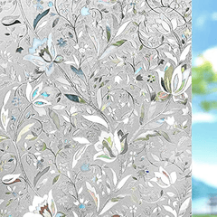 Stained Glass Window Privacy Film - Non Adhesive Decorative Film