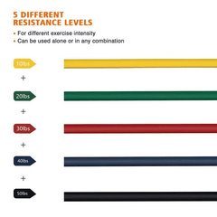 Portable 50LBS Resistance Bands for Gym Workouts