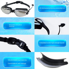 Waterproof HD Goggles Anti fog Swimming Glasses Men Women
