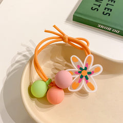 Kids Cartoon Bear Hair Rope for Girls - Elastic Baby Head Rope