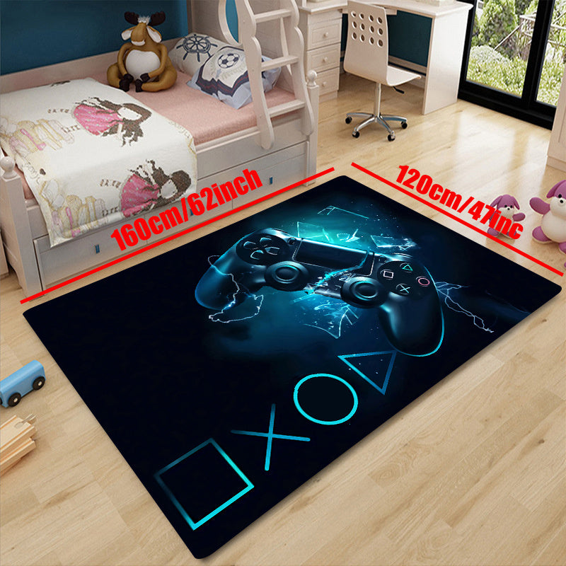 Non Slip Game Controller Printed Floor Mat for Living Room Bedroom