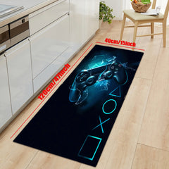 Non Slip Game Controller Printed Floor Mat for Living Room Bedroom