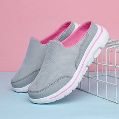 Women's Mesh Flat Mules Closed Toe Breathable Non Slip Slide Shoes