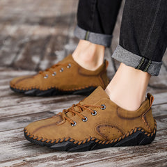 Men's Slip On Stitch Loafer Shoes Comfortable Outdoor Shoes