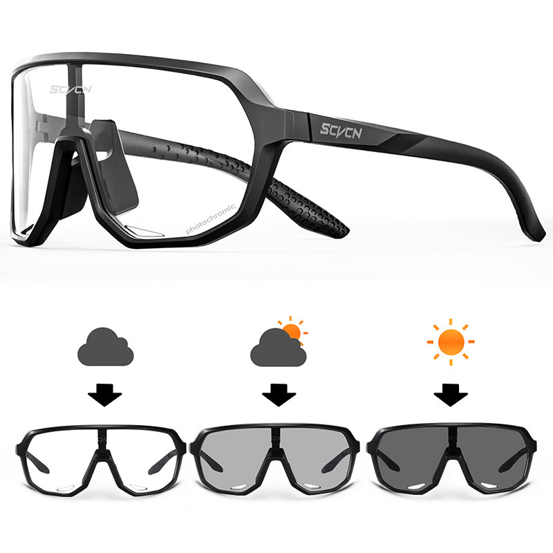 SCVCN Photochromic Lens Cycling Glasses Mountain Running Eyewear