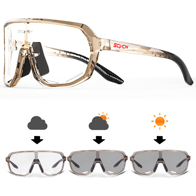 SCVCN Photochromic Lens Cycling Glasses Mountain Running Eyewear