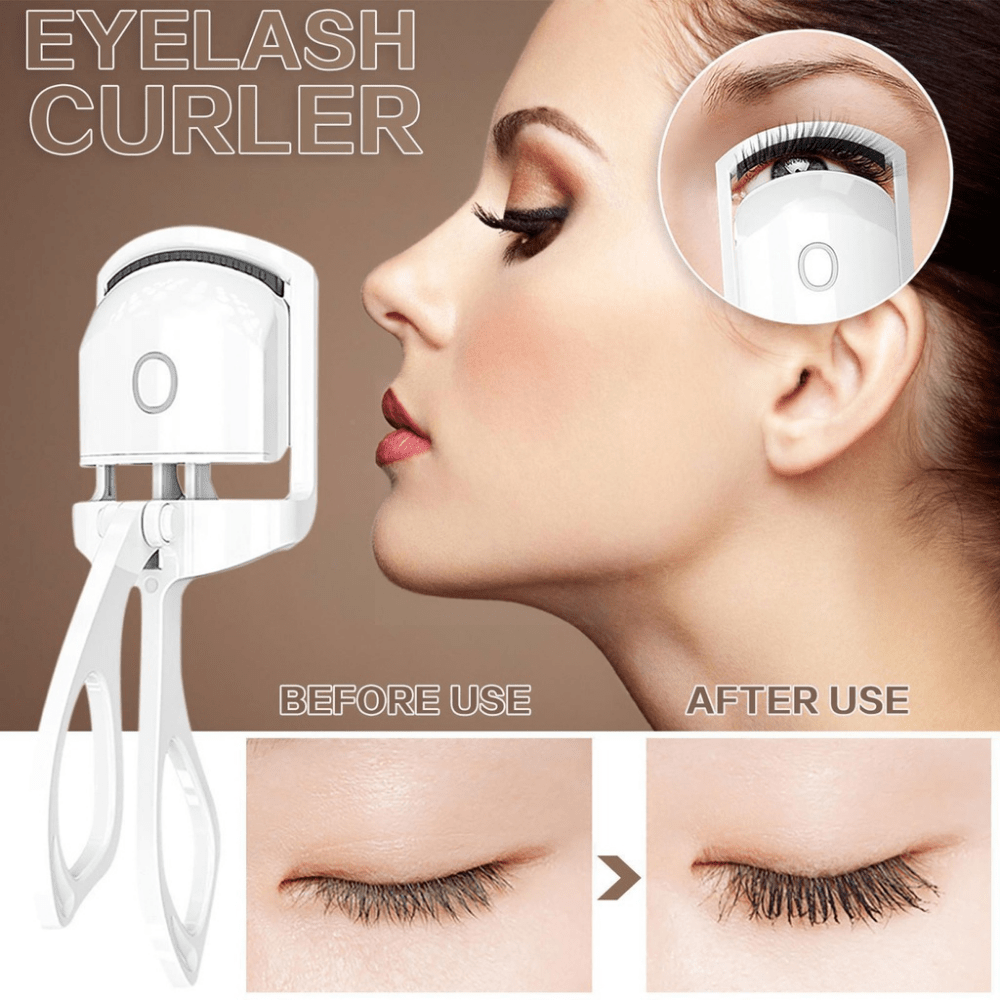USB Rechargeable Heated Eyelash Curler with 2 Temperature Modes
