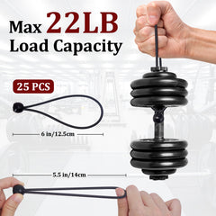 25packs 15 Ball Elastic Cord Heavy Duty & Versatile Bungee Cords
