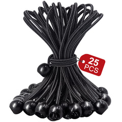 25packs 15 Ball Elastic Cord Heavy Duty & Versatile Bungee Cords
