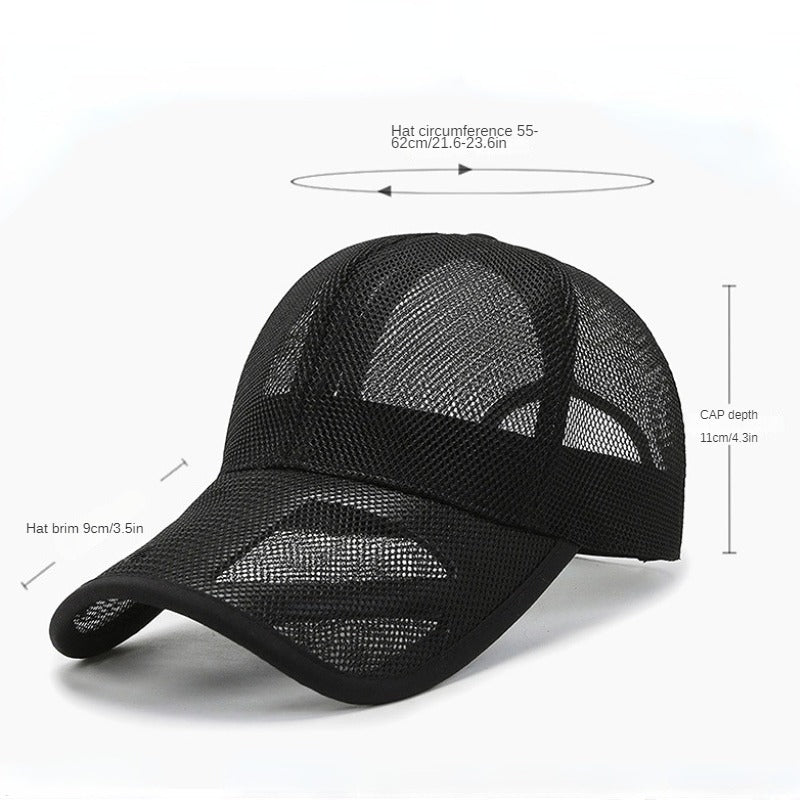Mesh Breathable Baseball Cap Outdoor Solid Hat Summer Holiday