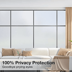 Frosted Glass Window Privacy Film No Glue Static Cling Non Adhesive