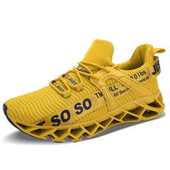 Textured Weaving Walking Shoes Lace Up Tennis Athletic Shoes