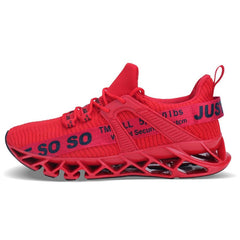 Textured Weaving Walking Shoes Lace Up Tennis Athletic Shoes