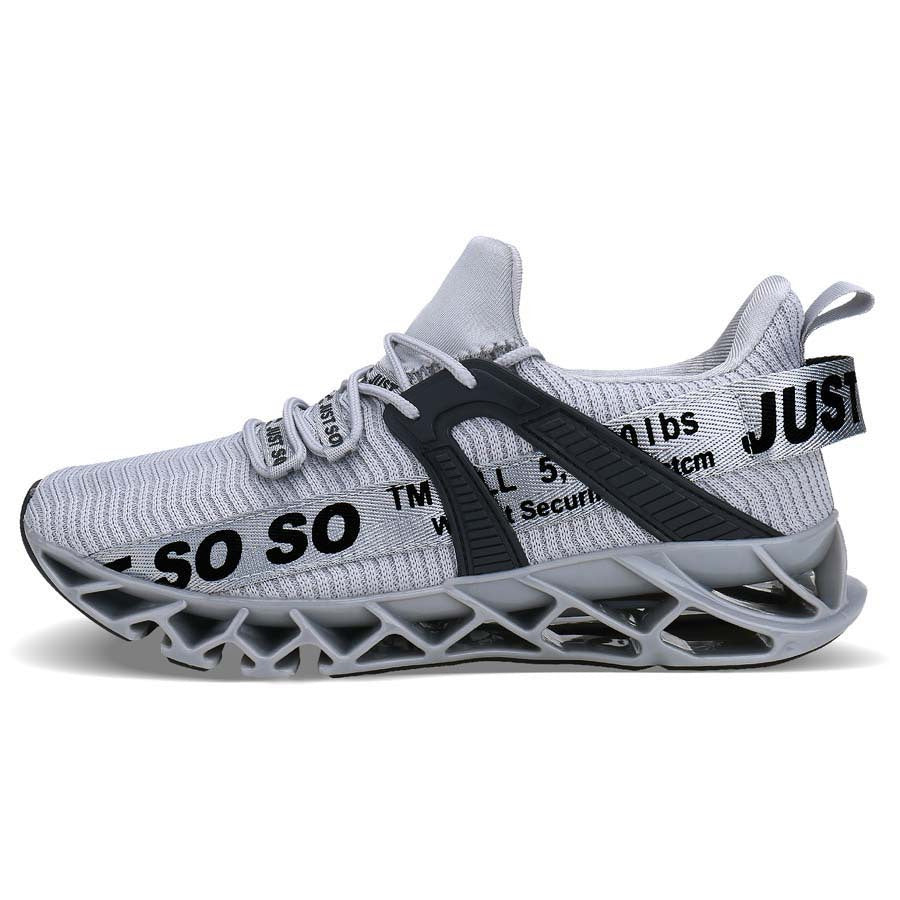 Textured Weaving Walking Shoes Lace Up Tennis Athletic Shoes