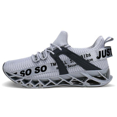 Textured Weaving Walking Shoes Lace Up Tennis Athletic Shoes