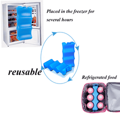 Reusable Ice Packs for Coolers and Lunch Boxes - Keep Food Cold for Hours