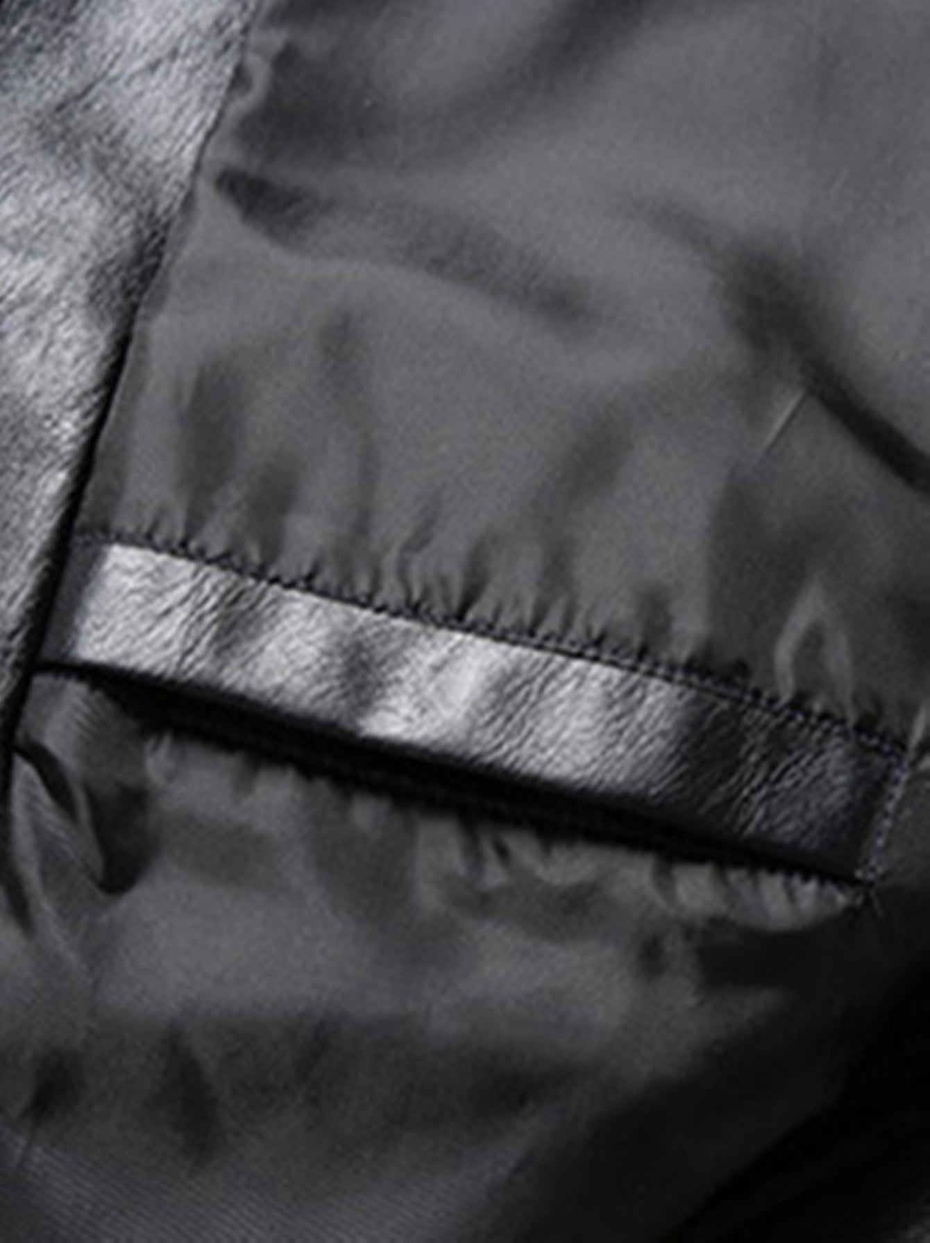 Men's Slim PU Leather Stand Collar Jacket