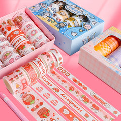 Girly Heart Sticker Tape - 20 Rolls - Customizable Material