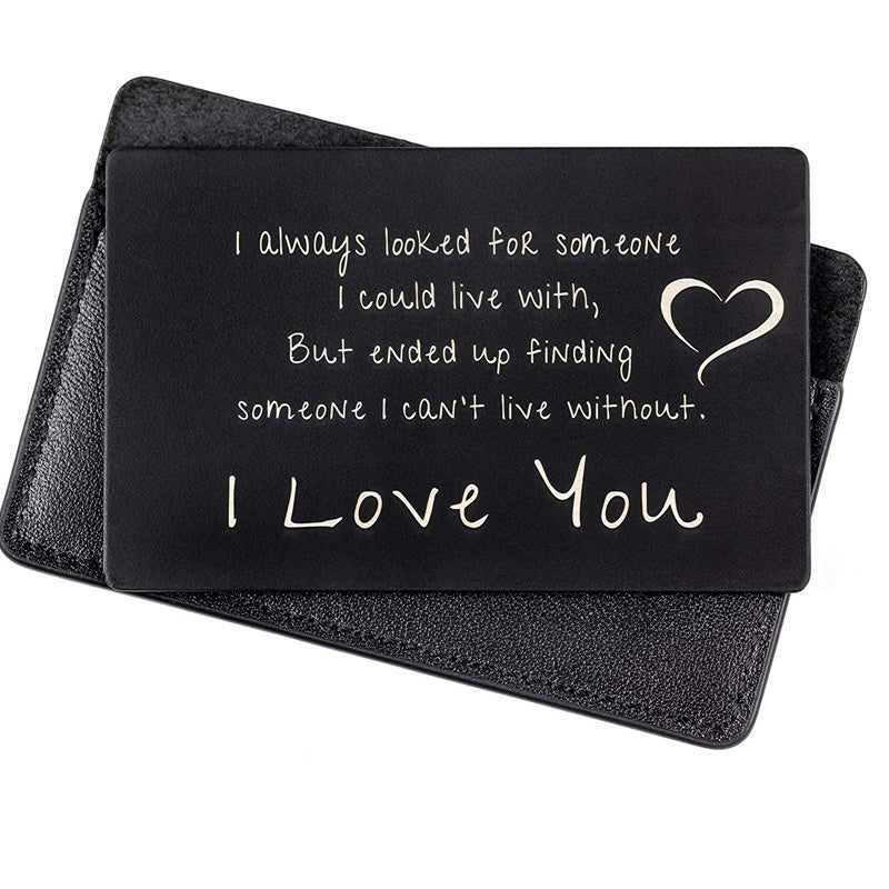 Wallet Insert Card Anniversary Men Husband From Wife Girlfriend Birthday