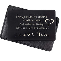 Wallet Insert Card Anniversary Men Husband From Wife Girlfriend Birthday