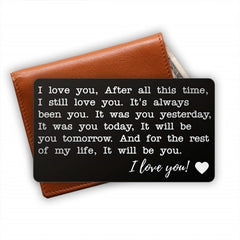 Wallet Insert Card Anniversary Men Husband From Wife Girlfriend Birthday