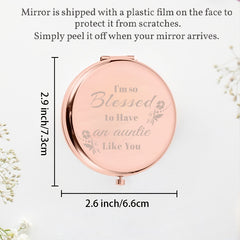 Engraved Compact Mirror - I'm So Blessed - Birthday Wedding Gift